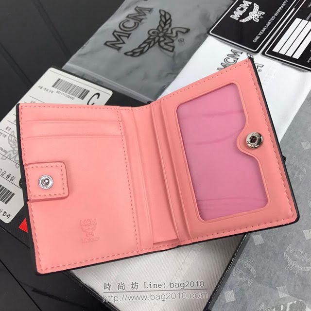 MCM錢包 原單 8014 兔子款兩折錢包 3D絲印圖案 MCM女短錢包 MCM零錢包  mdmc1339